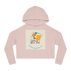 Custom Women’s Cropped Hooded Sweatshirt – Upload Your Art Design