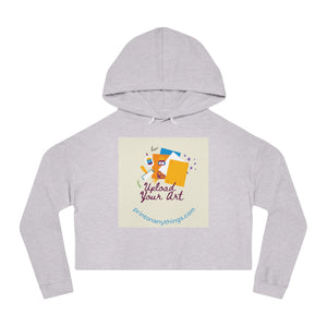 Custom Women’s Cropped Hooded Sweatshirt – Upload Your Art Design