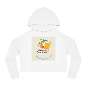 Custom Women’s Cropped Hooded Sweatshirt – Upload Your Art Design