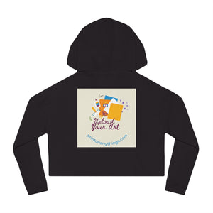 Custom Women’s Cropped Hooded Sweatshirt – Upload Your Art Design