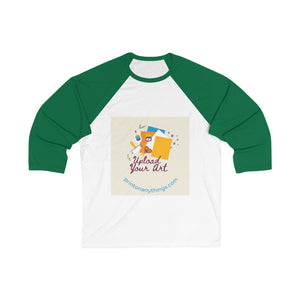 Creative Unisex 3/4 Sleeve Baseball Tee - Upload Your Art Design