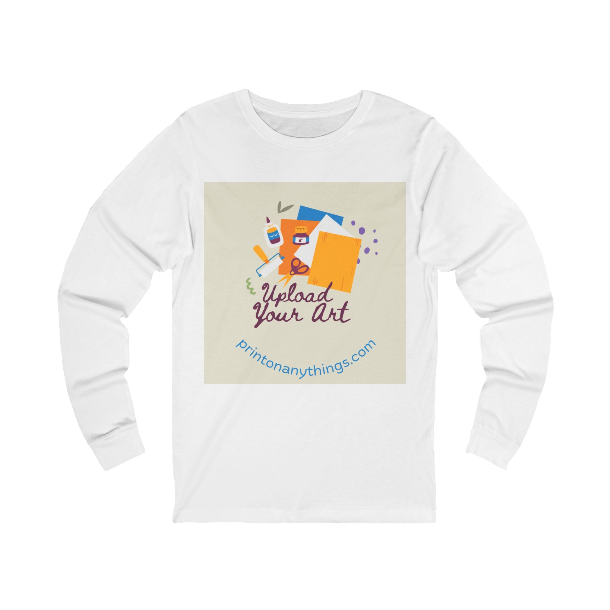 Custom Art Upload Long Sleeve Tee - Creative Expression Shirt