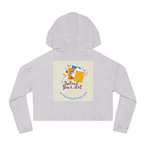 Custom Women’s Cropped Hooded Sweatshirt – Upload Your Art Design