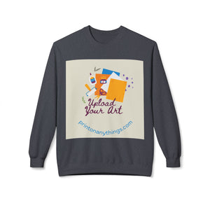 Custom Art Upload Crewneck Sweatshirt - Personalized Fleece Sweater