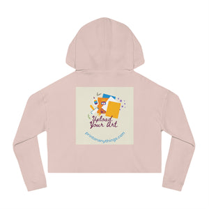 Custom Women’s Cropped Hooded Sweatshirt – Upload Your Art Design