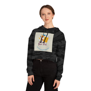 Custom Women’s Cropped Hooded Sweatshirt – Upload Your Art Design