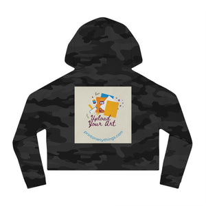 Custom Women’s Cropped Hooded Sweatshirt – Upload Your Art Design