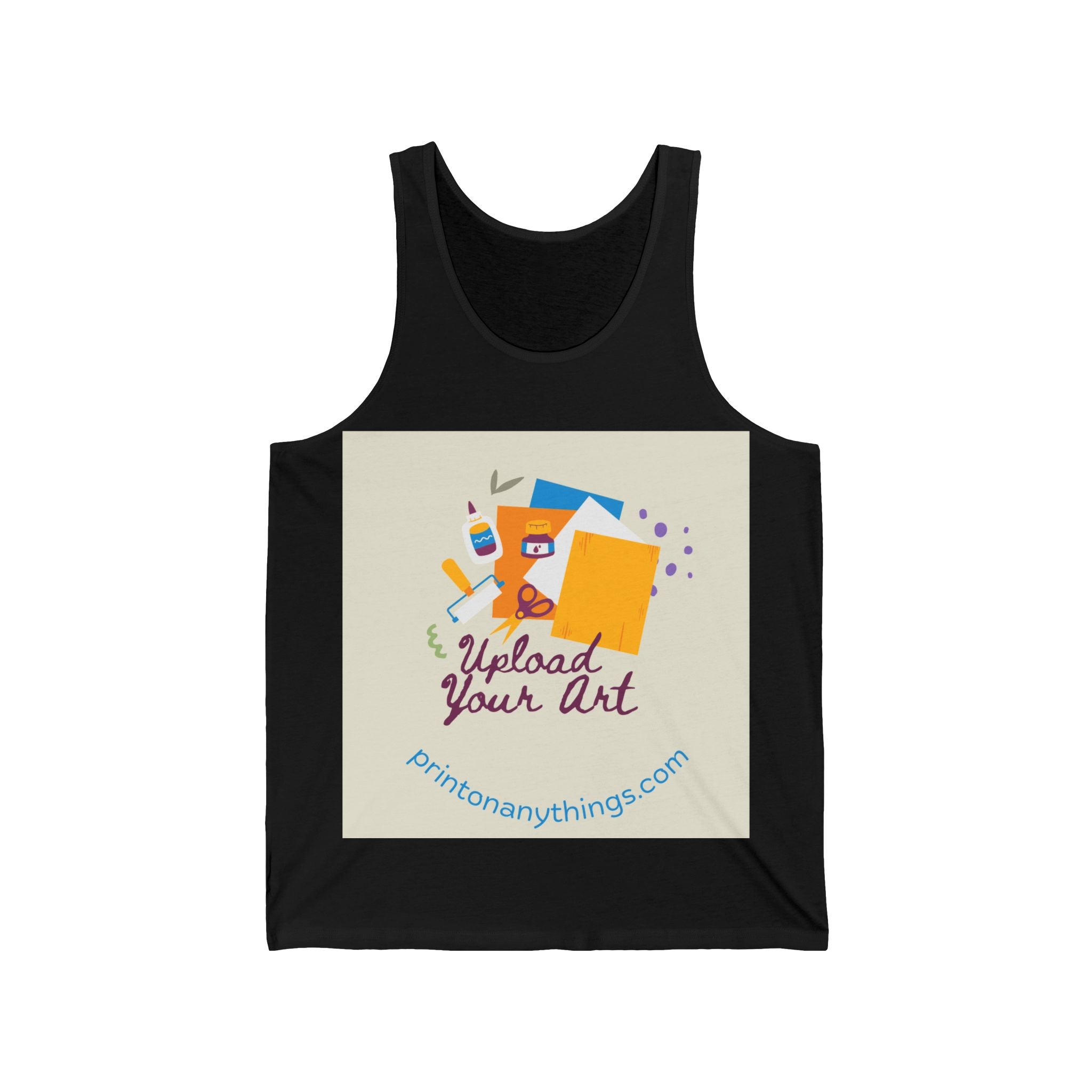 Customizable Art Upload Unisex Jersey Tank Top