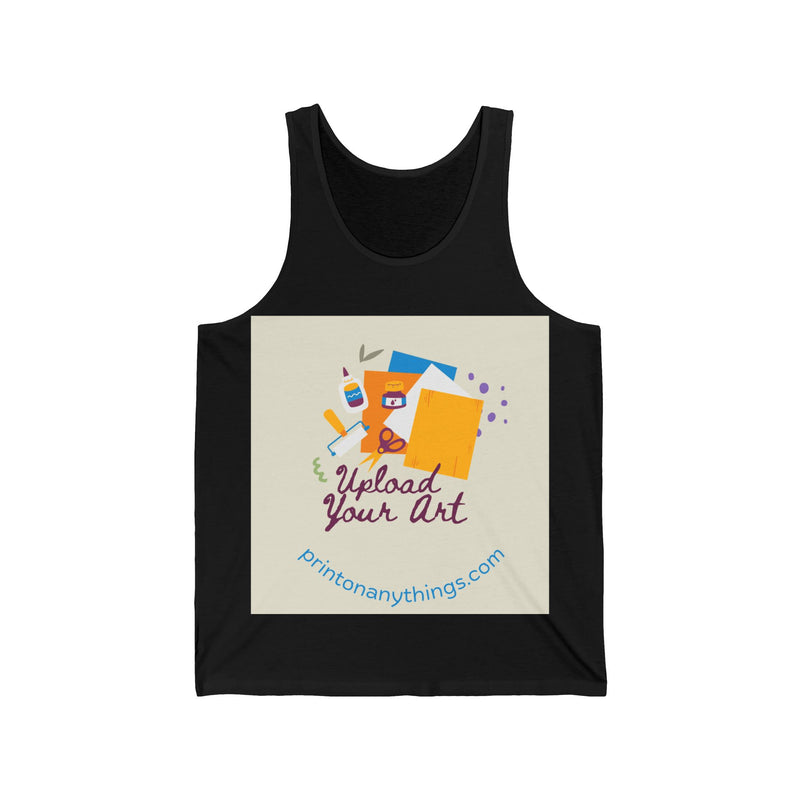 Customizable Art Upload Unisex Jersey Tank Top