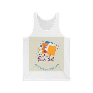 Customizable Art Upload Unisex Jersey Tank Top