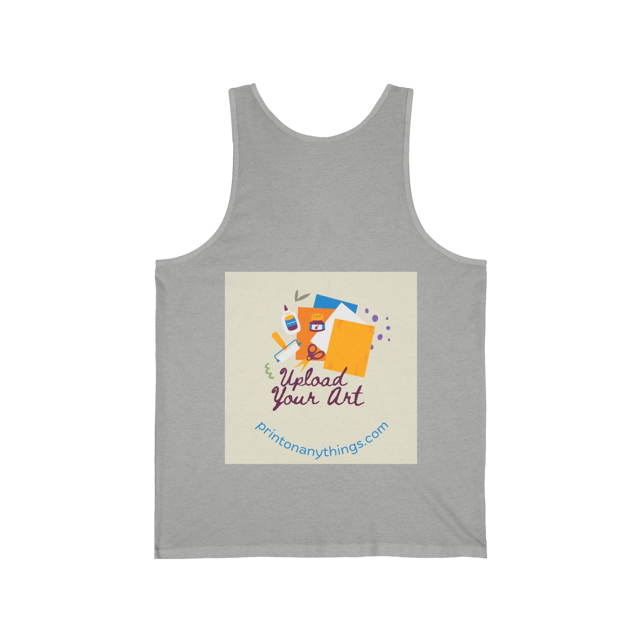 Customizable Art Upload Unisex Jersey Tank Top