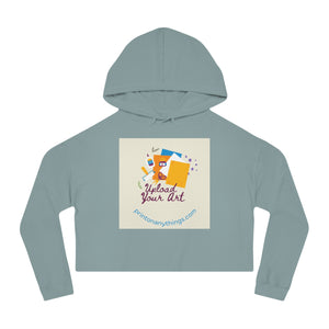 Custom Women’s Cropped Hooded Sweatshirt – Upload Your Art Design