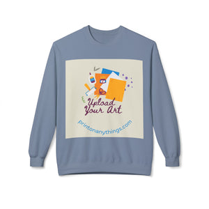 Custom Art Upload Crewneck Sweatshirt - Personalized Fleece Sweater