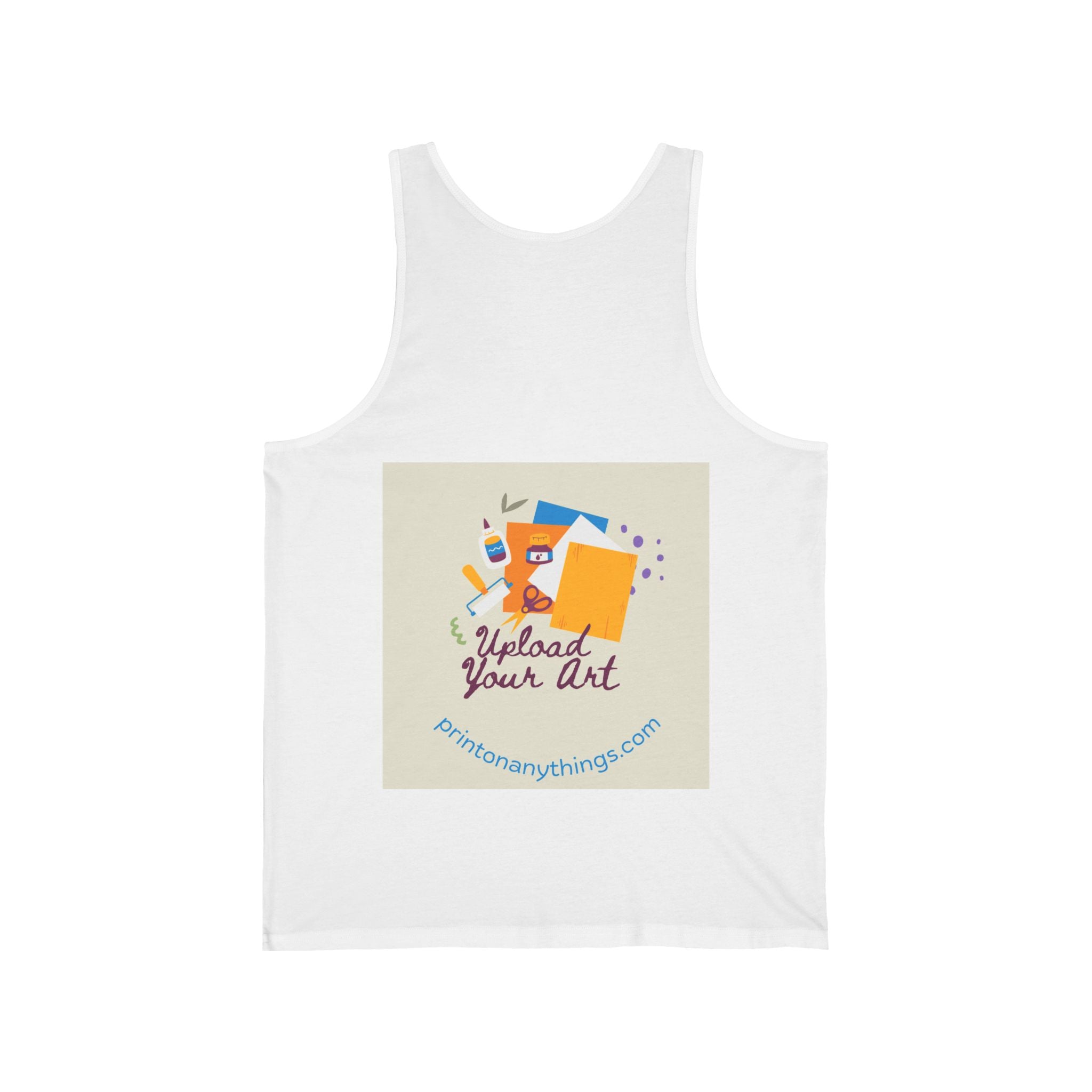 Customizable Art Upload Unisex Jersey Tank Top