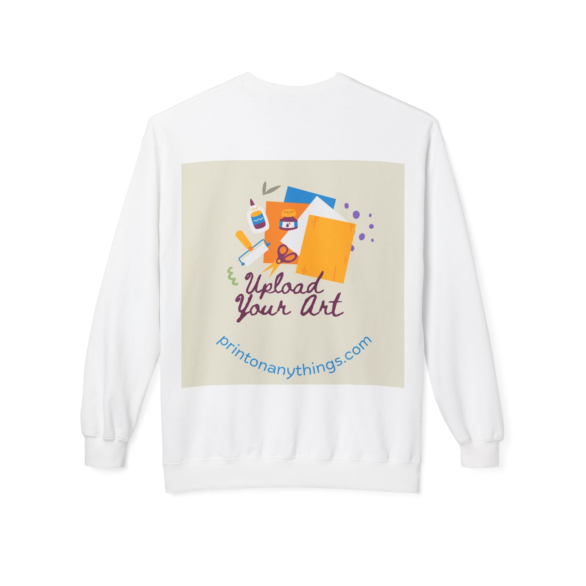 Custom Art Upload Crewneck Sweatshirt - Personalized Fleece Sweater