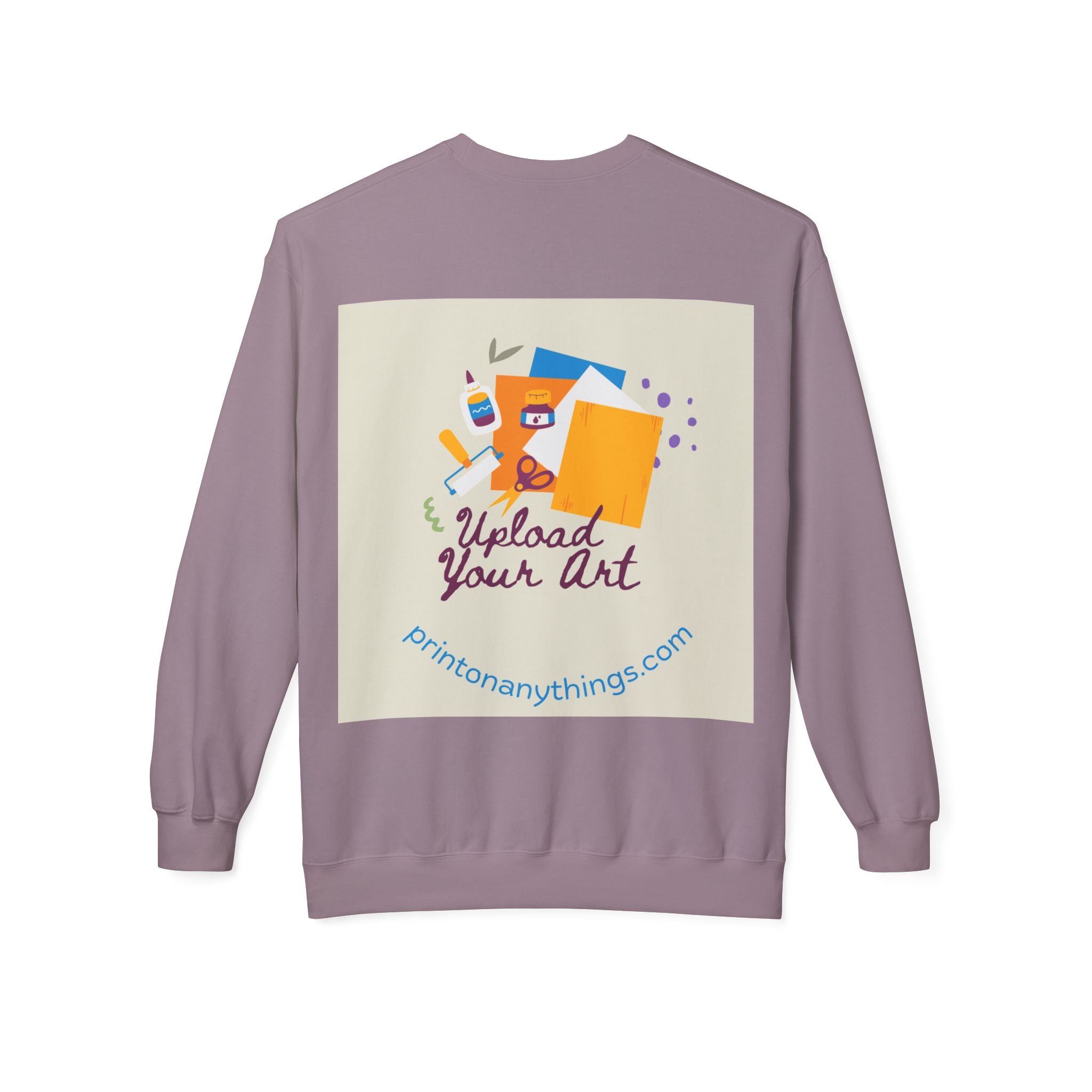 Custom Art Upload Crewneck Sweatshirt - Personalized Fleece Sweater